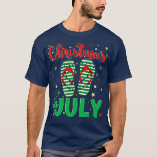 Camiseta Navidades en julio Flip Flops Funny Beach Summer
