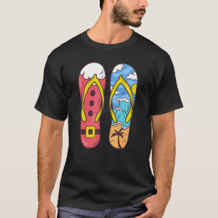 Camiseta Navidades En Julio Flip Flops Santa Suit Y The Be