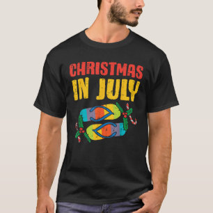 Camiseta Navidades En Julio Flip Flops Summer Beach Noches