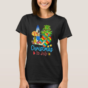 Camiseta Navidades En Julio Flip Flops Summer Vacation Beac