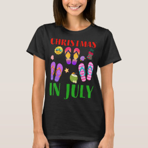 Camiseta Navidades En Julio Flip Flops Summer Vacation Beac