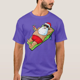 Camiseta Navidades En Julio Funny Santa Cocktail
