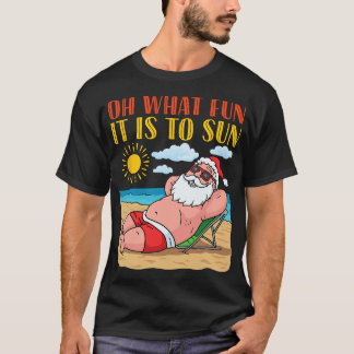 Camiseta Navidades en julio Funny Santa Hat Sungafas Summe