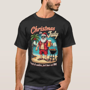 Camiseta Navidades En Julio Funny Santa No Milk Cookies Sol