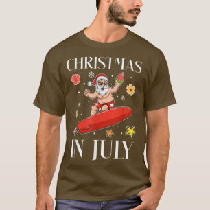 Camiseta Navidades En Julio Funny Surfe De Verano En El Sur