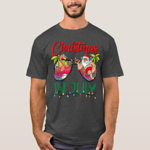 Camiseta Navidades En Julio Gafas De Sol Playa Santa Flamin