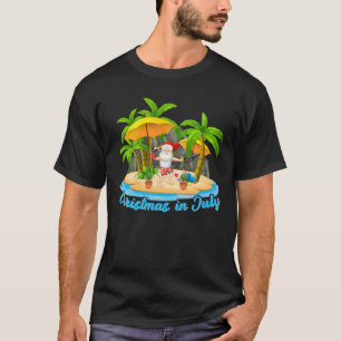 Camiseta Navidades En Julio Gafas De Sol Santa Beach Summer