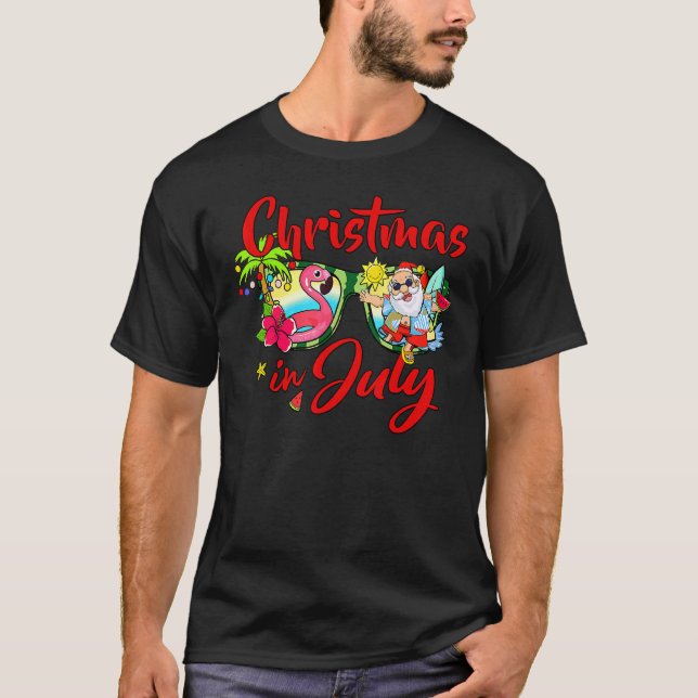 Camiseta Navidades En Julio Gafas De Sol Santa sandía Navid (Anverso)