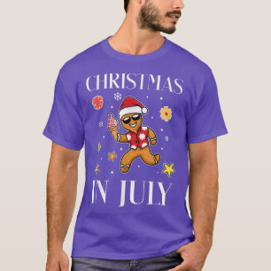 Camiseta Navidades En Julio Gingerbread Man Ice Cream Summe