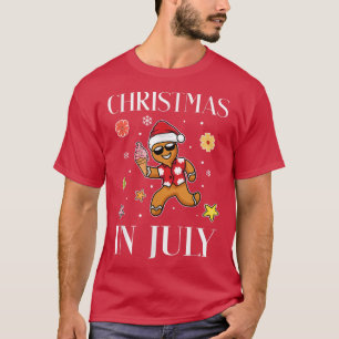 Camiseta Navidades En Julio Gingerbread Man Ice Cream Summe