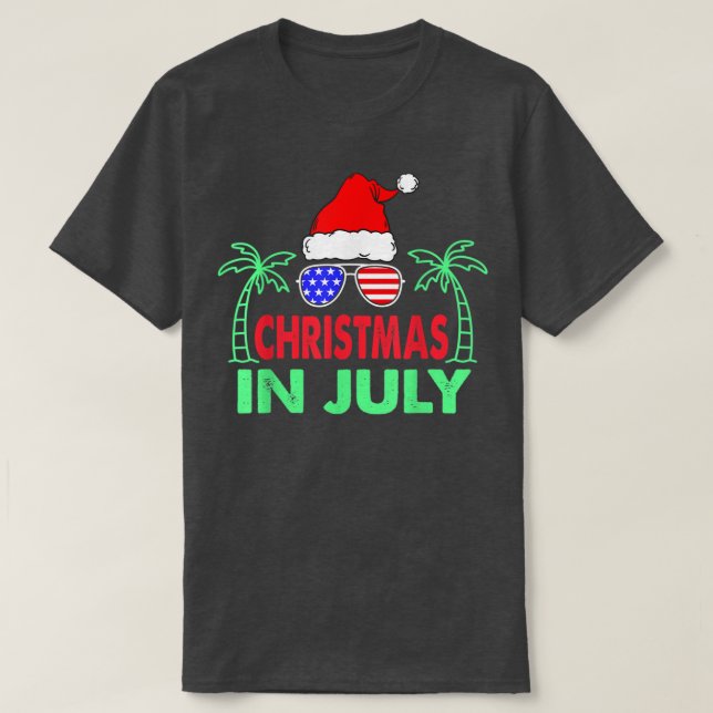 Camiseta Navidades En Julio Gracioso 4 De Julio De Verano P (Diseño del anverso)