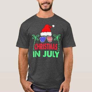 Camiseta Navidades En Julio Gracioso 4 De Julio De Verano P