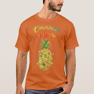 Camiseta Navidades En Julio Iluminación De Árbol De Madera