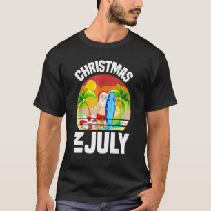 Camiseta Navidades En Julio La Playa De Vacaciones Retro Sa