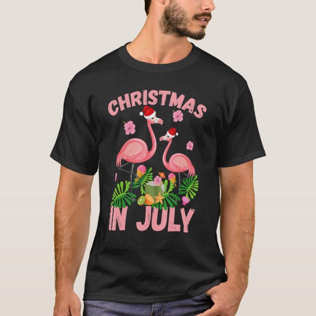 Camiseta Navidades en julio: Nochebuena divertida de Pink F (Anverso)