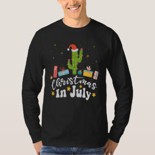 Camiseta Navidades En Julio Palm Tree Xmas Tree Beach Summe