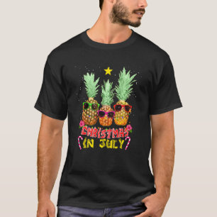 Camiseta Navidades En Julio Pineapple Xmas Tree Hombres W