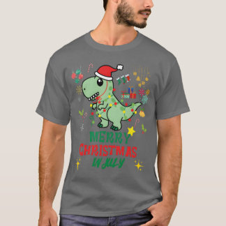 Camiseta Navidades en julio Retro de Navidades de Dinosaur