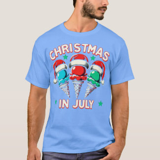 Camiseta Navidades en Julio Retro para los niños Ice Santa 