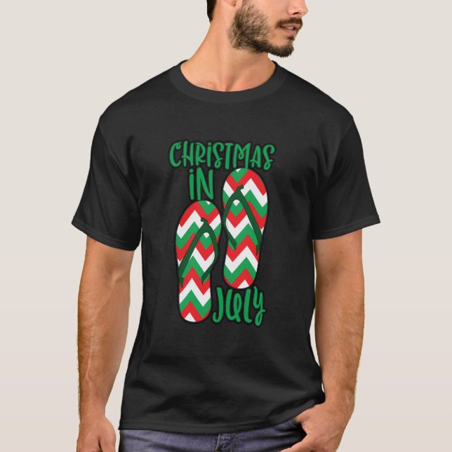 Camiseta Navidades En Julio Sandals Xmas Beach Surf (Anverso)