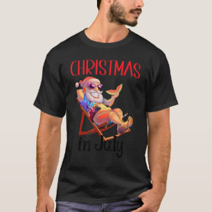 Camiseta Navidades En Julio Santa Claus En La Silla De La P