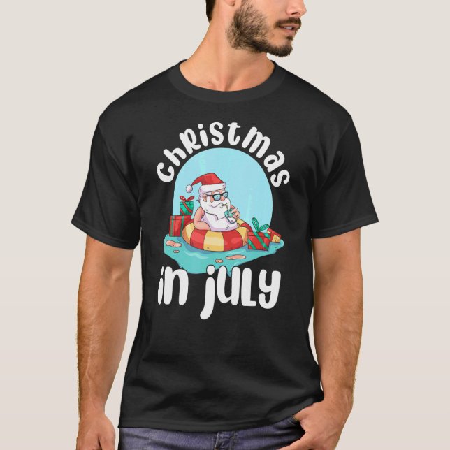 Camiseta Navidades En Julio Santa Claus Salto De Horno De V (Anverso)