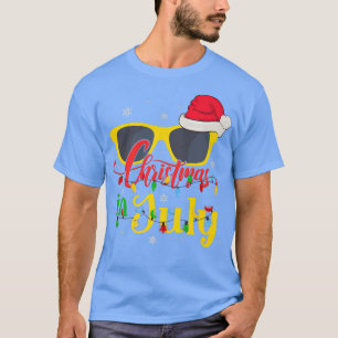 Camiseta Navidades En Julio Santa Hat Gafas De Sol Cele De