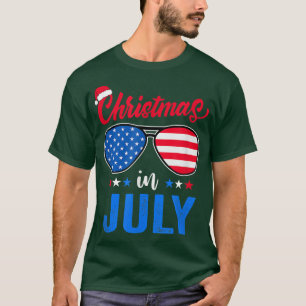 Camiseta Navidades En Julio Santa Hat Gafas De Sol Cele De