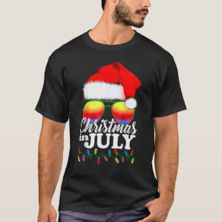 Camiseta Navidades En Julio Santa Hat Gafas De Sol Cele De