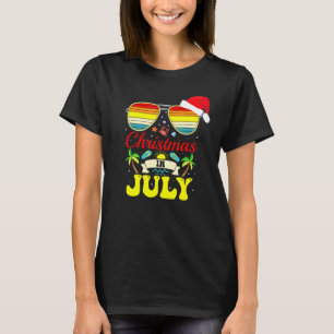 Camiseta Navidades En Julio Santa Hat Gafas De Sol Hawaii S