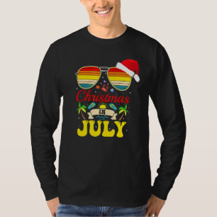 Camiseta Navidades En Julio Santa Hat Gafas De Sol Hawaii S