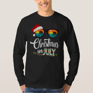 Camiseta Navidades En Julio Santa Hat Gafas De Sol Hawaii S