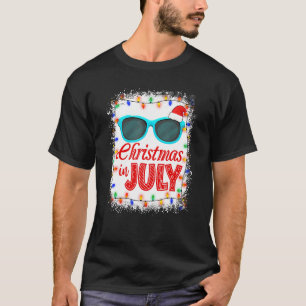 Camiseta Navidades En Julio Santa Hat Luces De Sol Summ