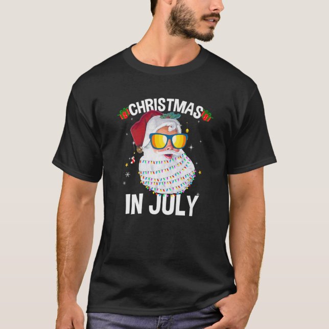 Camiseta Navidades En Julio Santa Hat Sungafas Beach Summe (Anverso)