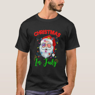 Camiseta Navidades En Julio Santa Hat Ue Flag Gafas De Sol