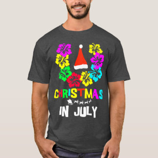 Camiseta Navidades en julio Santa Hat Vaca de verano