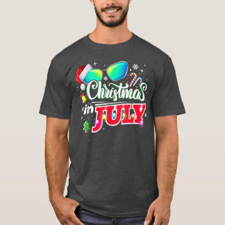 Camiseta Navidades en julio Santa Hat Vaca de verano