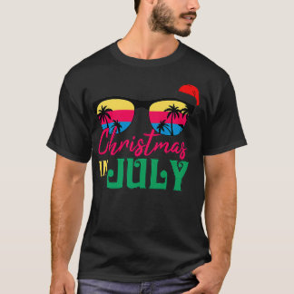 Camiseta Navidades en julio Santa Hat Vaca de verano