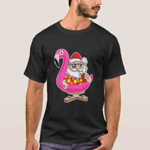 Camiseta Navidades En Julio Santa Hawaii Gafas De Sol Flami