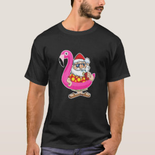 Camiseta Navidades En Julio Santa Hawaii Gafas De Sol Flami