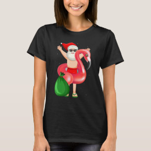 Camiseta Navidades En Julio Santa Hawaii Gafas De Sol Flami