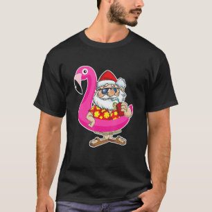 Camiseta Navidades En Julio Santa Hawaii Gafas De Sol Flami