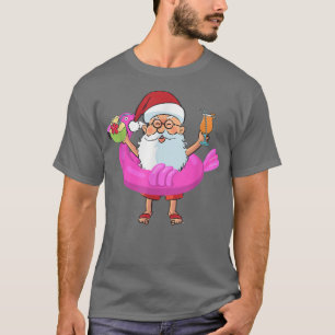 Camiseta Navidades en julio Santa Hawaii Gafas de sol Flami