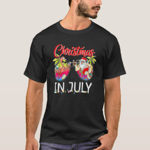 Camiseta Navidades En Julio Santa Holiday Beach Flamingo Su
