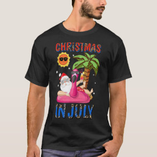 Camiseta Navidades En Julio Santa Inflable Flamingo Xmas S