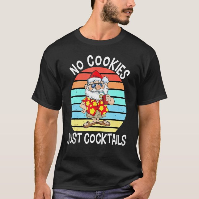 Camiseta Navidades En Julio Sin Cookies Solo Cócteles (Anverso)