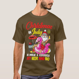 Camiseta Navidades En Julio Sin Leche Y Cookies Sólo Bebe Y