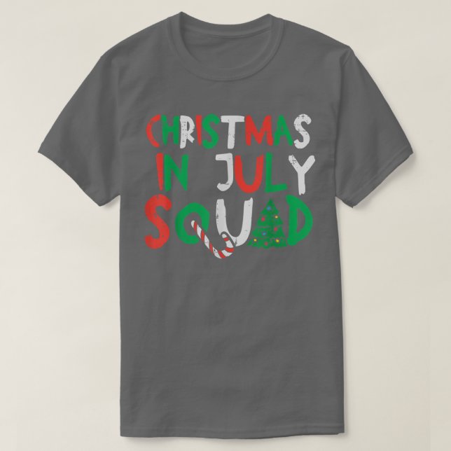 Camiseta Navidades En Julio Squad Funny Summer Xmas Hombres (Diseño del anverso)