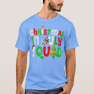 Camiseta Navidades En Julio Squad Funny Summer Xmas Hombres