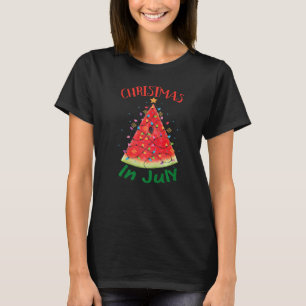 Camiseta Navidades En Julio Suma De Árbol De Navidad Melón